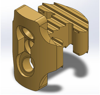 Vertebral Fixation Implant Custom spinal implant for load-bearing support and controlled fixation